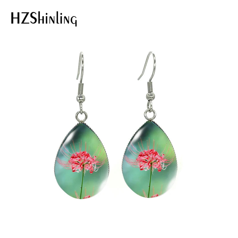 Radiant And Pear Cut Diamond Lever Back Drop Earrings