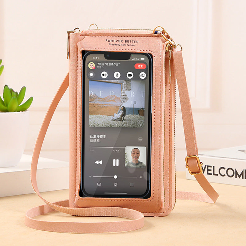 Sac Bandoulière Tactile pour Téléphone avec Portefeuille Anti-Vol