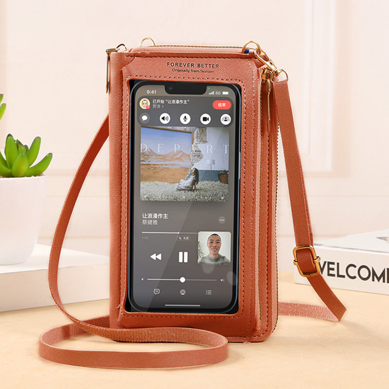Sac Bandoulière Tactile pour Téléphone avec Portefeuille Anti-Vol