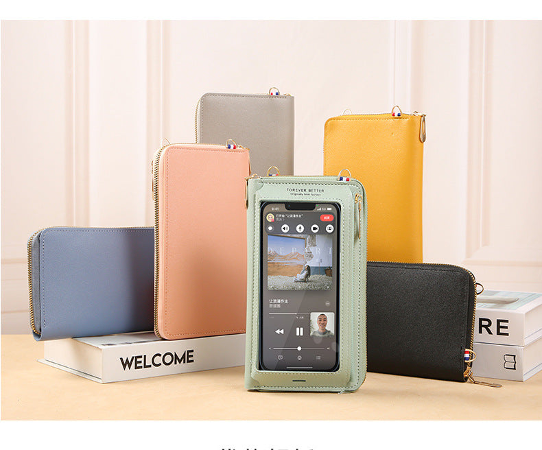 Sac Bandoulière Tactile pour Téléphone avec Portefeuille Anti-Vol