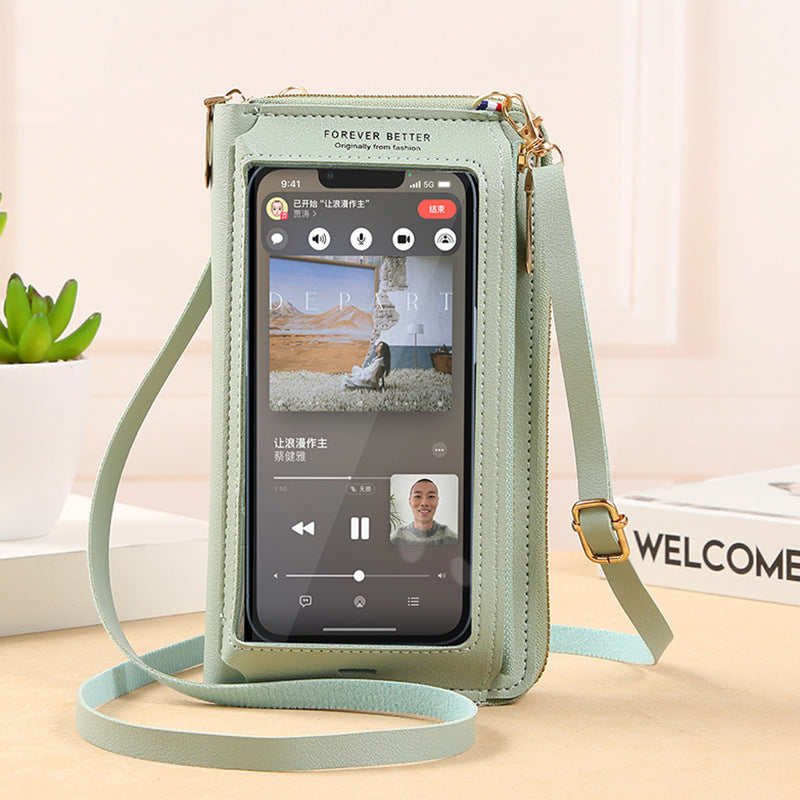 Sac Bandoulière Tactile pour Téléphone avec Portefeuille Anti-Vol