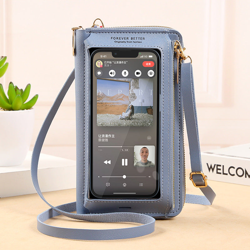 Sac Bandoulière Tactile pour Téléphone avec Portefeuille Anti-Vol