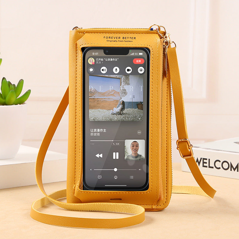 Sac Bandoulière Tactile pour Téléphone avec Portefeuille Anti-Vol