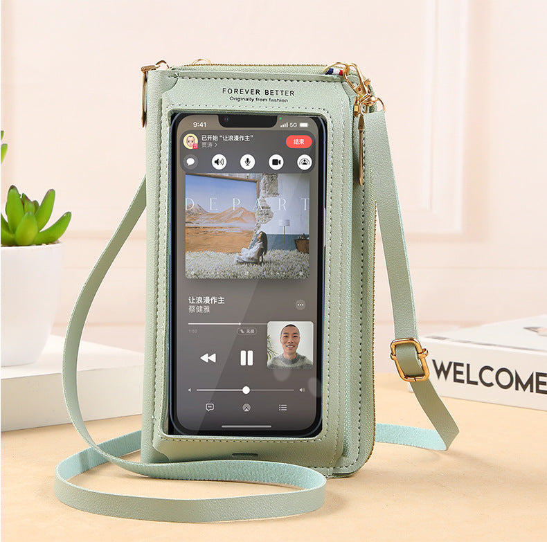 Sac Bandoulière Tactile pour Téléphone avec Portefeuille Anti-Vol