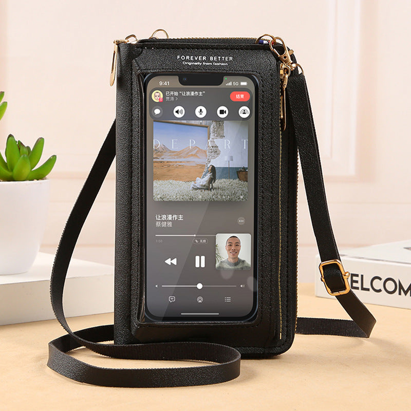 Sac Bandoulière Tactile pour Téléphone avec Portefeuille Anti-Vol