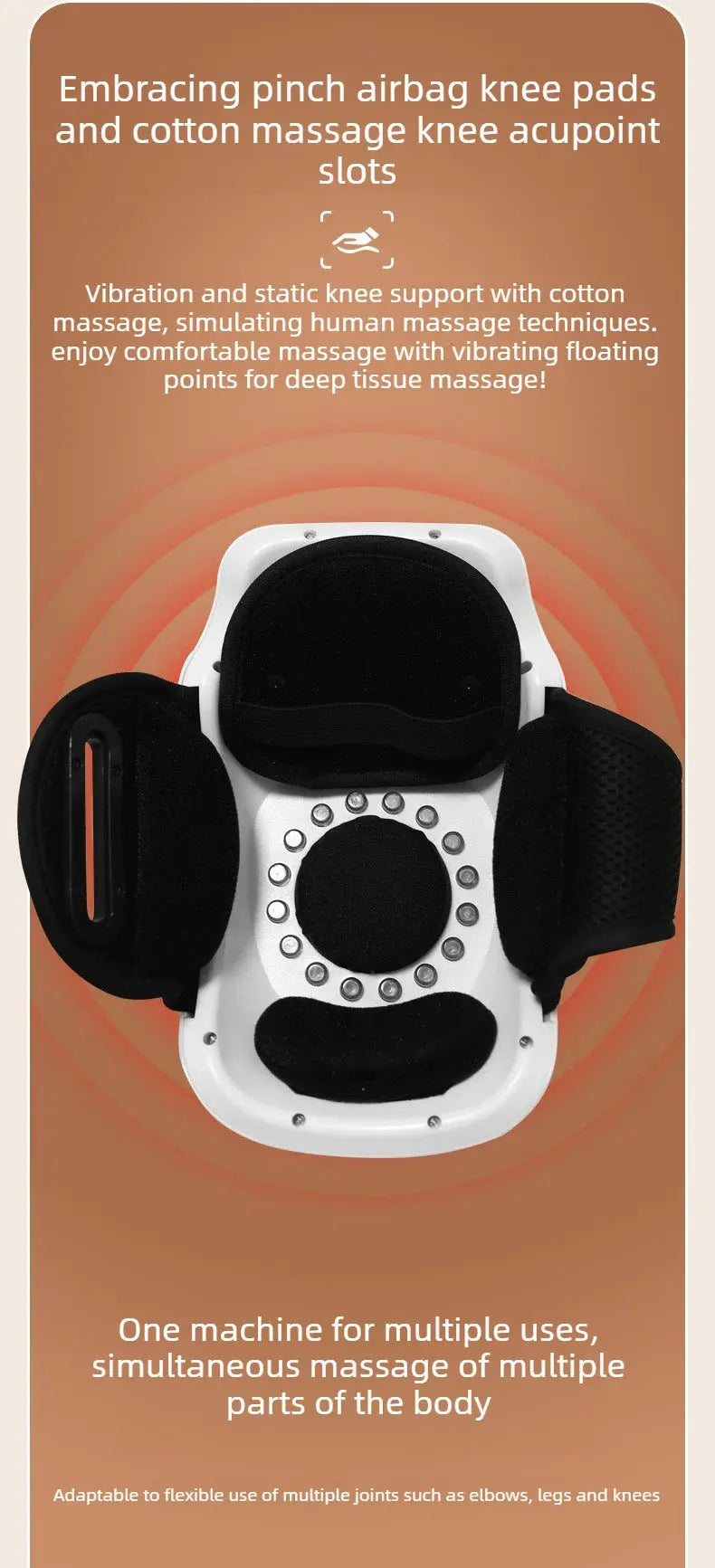 Masseur de genou intelligent avec chaleur, Compression d'air 3D, mylalla cacyra
