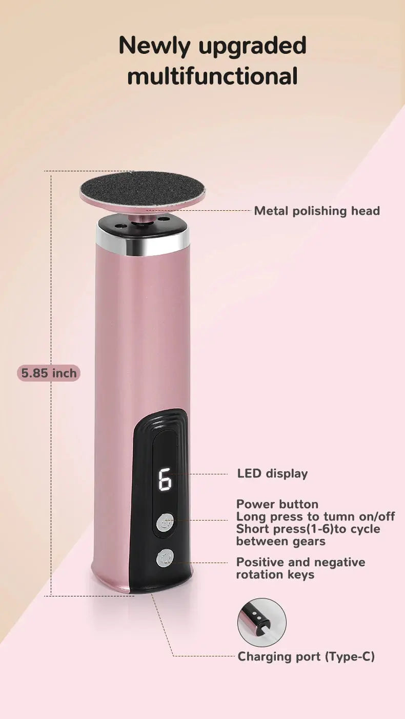 Machine électrique sans fil pour enlever les callosités des pieds, mylalla cacyra