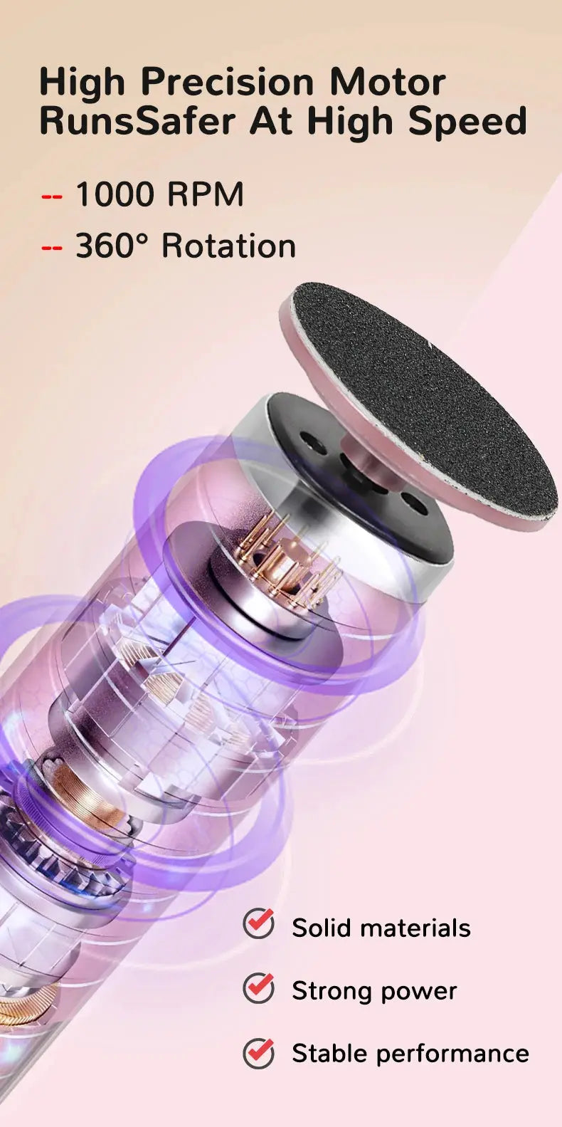 Machine électrique sans fil pour enlever les callosités des pieds, mylalla cacyra