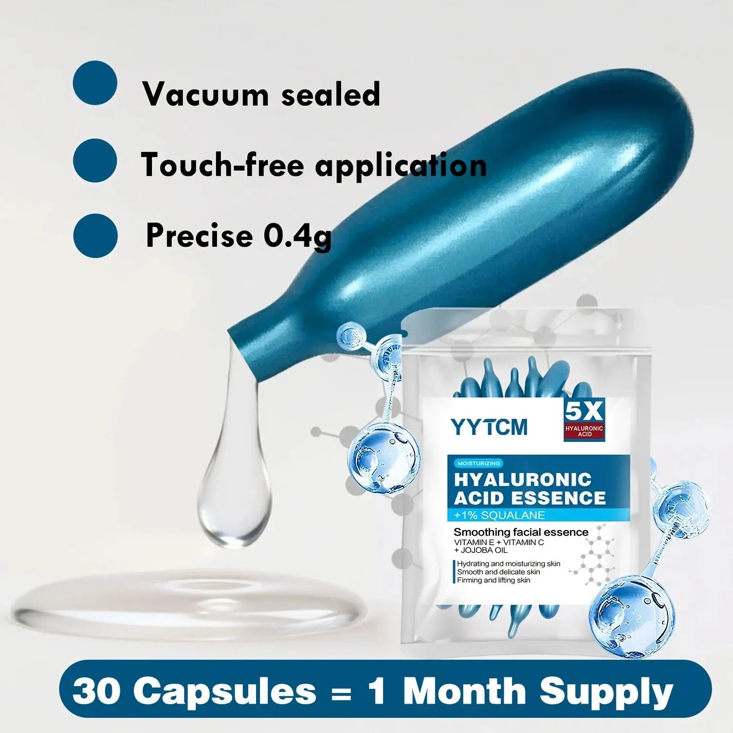 Essence de capsule hydratante profonde d'acide hyaluronique, mylalla cacyra