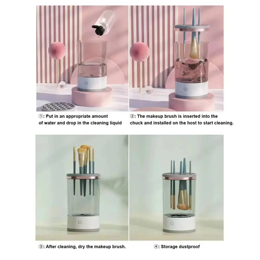 Nettoyeur de brosse de maquillage électrique, alimenté par USB, mylalla cacyra