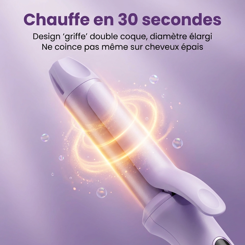 CurlEase chauffe 30 secondes